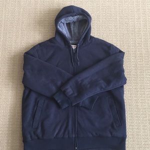 mossimo sherpa lined fleece hoodie